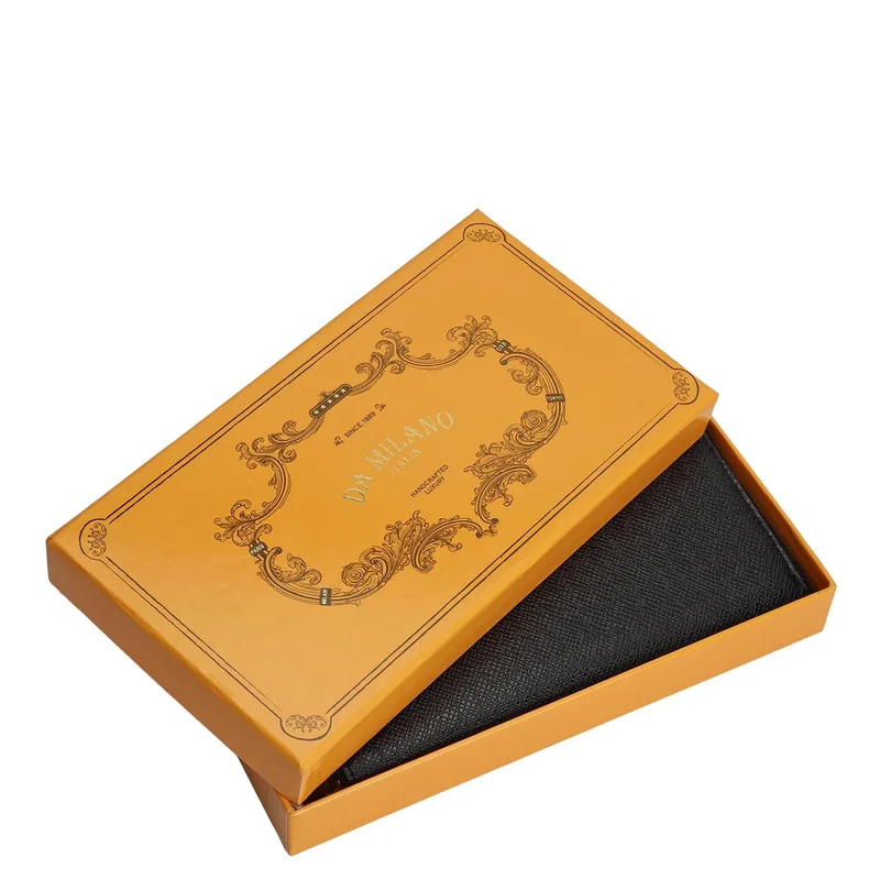 Da Milano Black Franzy Leather Ladies Wallet - Black for Women | Best Price UAE